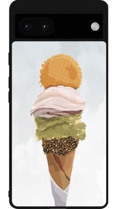 Google Pixel 6a Case Hülle - Silikon schwarz Summer 2025 Cornet