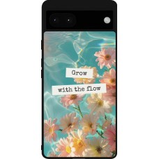 Google Pixel 6a Case Hülle - Silikon schwarz Summer 2025 Grow with the flow