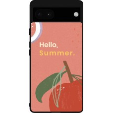 Google Pixel 6a Case Hülle - Silikon schwarz Summer 2025 Hello summer