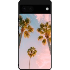 Google Pixel 6a Case Hülle - Silikon schwarz Summer 2025 Palmiers