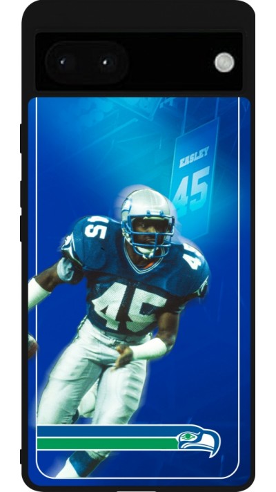 Google Pixel 6a Case Hülle - Silikon schwarz Super Bowl 26 Seattle 1