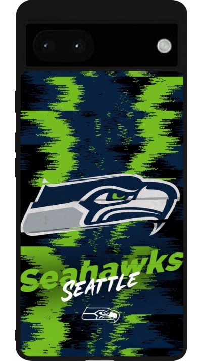 Google Pixel 6a Case Hülle - Silikon schwarz Super Bowl 26 Seattle 2