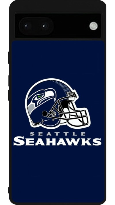 Google Pixel 6a Case Hülle - Silikon schwarz Super Bowl 26 Seattle 3