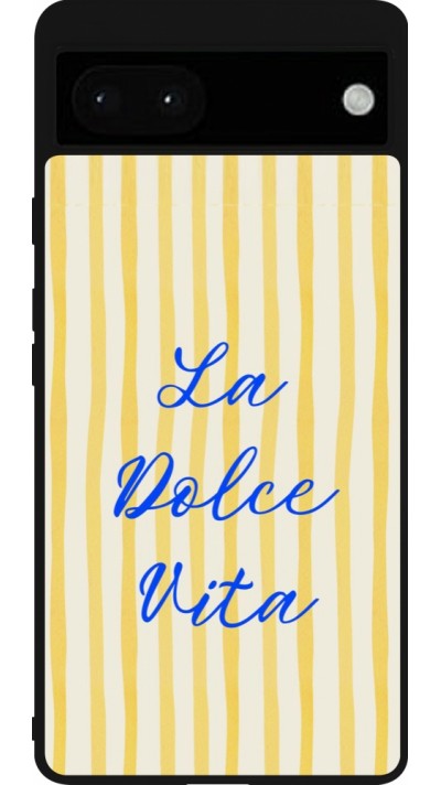 Google Pixel 6a Case Hülle - Silikon schwarz The good life 2026