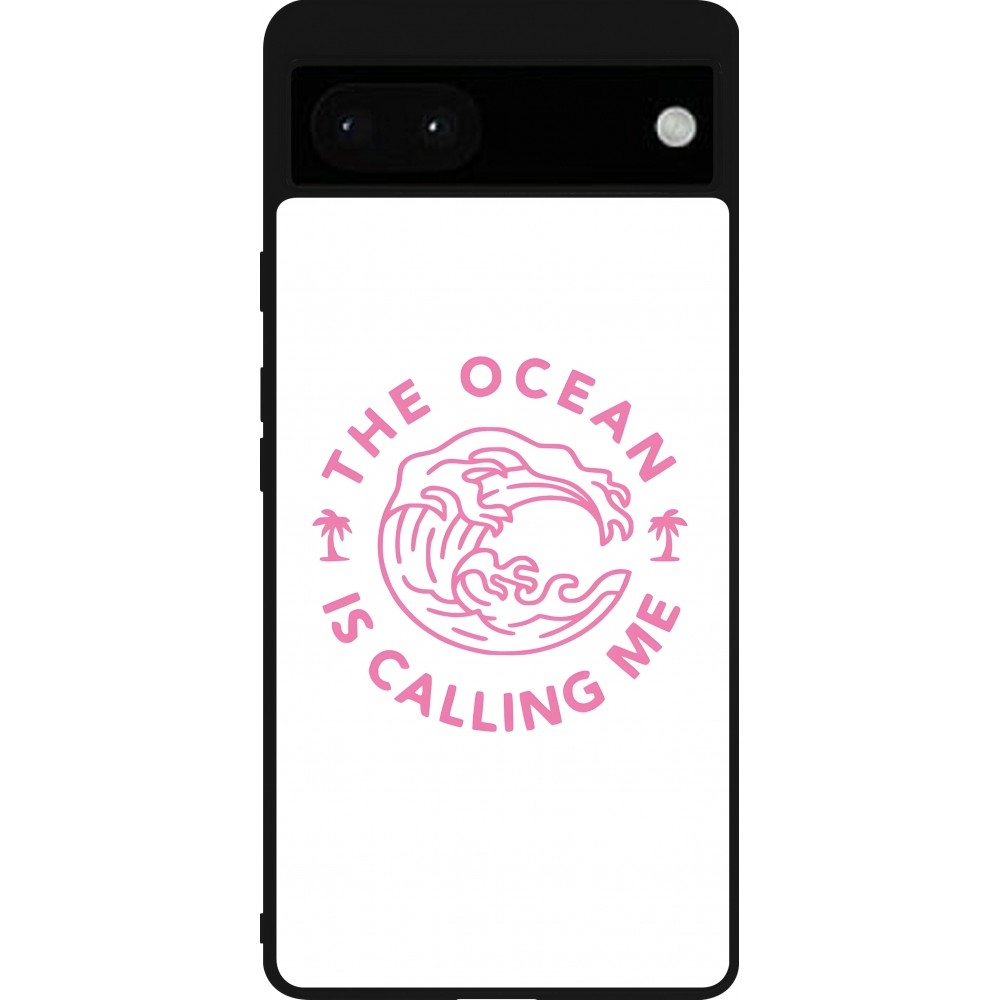 Google Pixel 6a Case Hülle - Silikon schwarz The Ocean is calling me