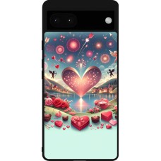 Google Pixel 6a Case Hülle - Silikon schwarz Valentin 2025 Schick