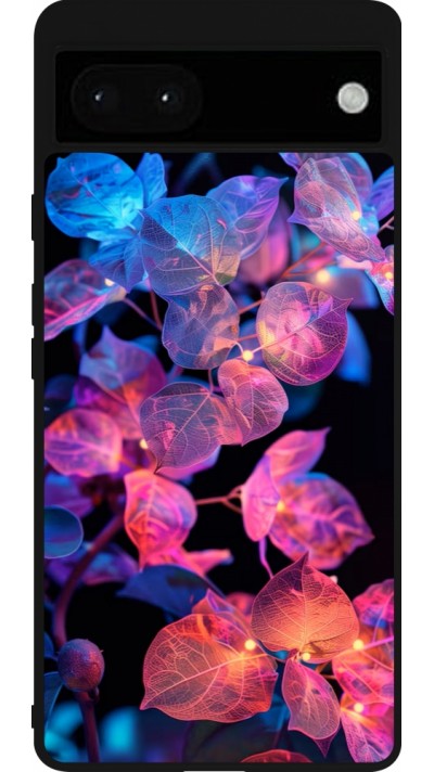 Coque Google Pixel 6a - Silicone rigide noir Artificial vegetation 2025