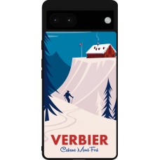 Google Pixel 6a Case Hülle - Silikon schwarz Verbier Cabane Mont-Fort