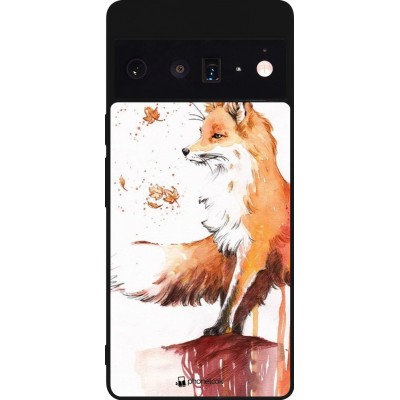 Google Pixel 6 Pro Case Hülle - Silikon schwarz Autumn 21 Fox