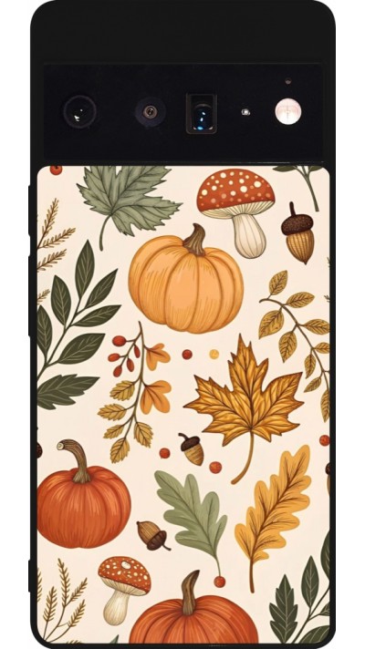 Google Pixel 6 Pro Case Hülle - Silikon schwarz Autumn 25 Autumn pattern