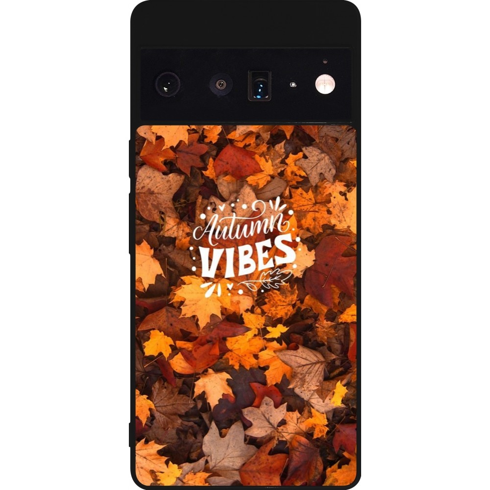 Google Pixel 6 Pro Case Hülle - Silikon schwarz Autumn 25 Autumn vibes