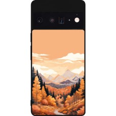 Google Pixel 6 Pro Case Hülle - Silikon schwarz Autumn 25 Mountains
