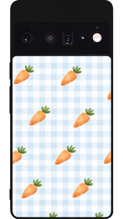 Google Pixel 6 Pro Case Hülle - Silikon schwarz Easter 2026 Pattern carrots