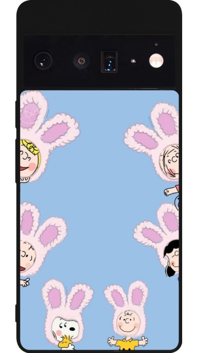 Google Pixel 6 Pro Case Hülle - Silikon schwarz Easter 2026 Snoopy