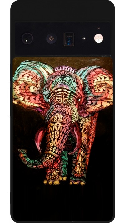 Coque Google Pixel 6 Pro - Silicone rigide noir Elephant 02