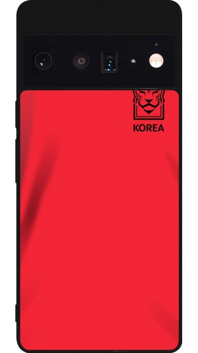 Google Pixel 6 Pro Case Hülle - Silikon schwarz Südkorea 2022 personalisierbares Fussballtrikot
