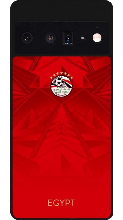 Google Pixel 6 Pro Case Hülle - Silikon schwarz Ägypten 2026 personalisierbares Fussballtrikot