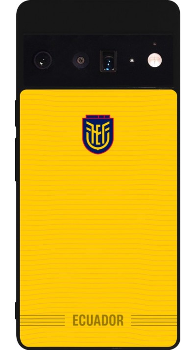 Google Pixel 6 Pro Case Hülle - Silikon schwarz Ecuador 2026 personalisierbares Fussballtrikot