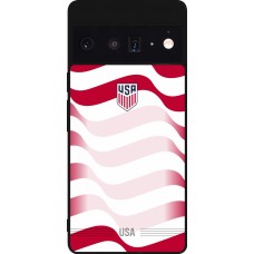 Google Pixel 6 Pro Case Hülle - Silikon schwarz Vereinigten Staaten 2026 personalisierbares Fussballtrikot