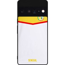 Google Pixel 6 Pro Case Hülle - Silikon schwarz Senegal 2022 personalisierbares Fußballtrikot