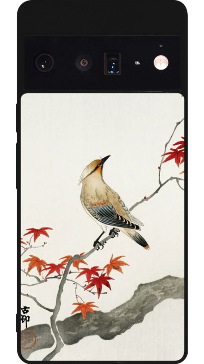 Coque Google Pixel 6 Pro - Silicone rigide noir Japanese Bird