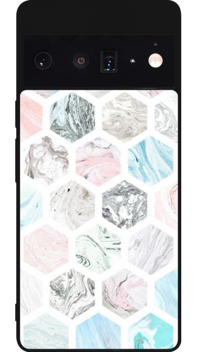 Coque Google Pixel 6 Pro - Silicone rigide noir Marble Everything