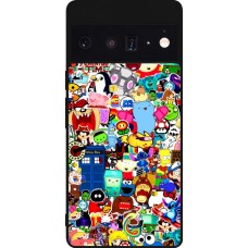 Google Pixel 6 Pro Case Hülle - Silikon schwarz Mixed cartoons