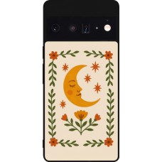 Google Pixel 6 Pro Case Hülle - Silikon schwarz Half moon stamp 2026