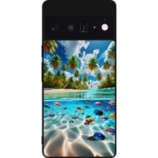 Google Pixel 6 Pro Case Hülle - Silikon schwarz Strandparadies