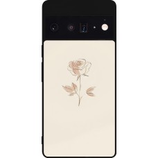 Google Pixel 6 Pro Case Hülle - Silikon schwarz Rosa Sand Minimalistisch