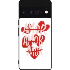 Google Pixel 6 Pro Case Hülle - Silikon schwarz Saint Valentines Day 26 Amor