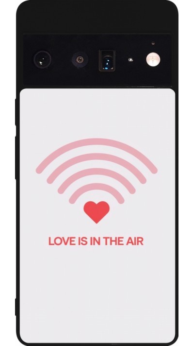 Coque Google Pixel 6 Pro - Silicone rigide noir Saint Valentines Day 26 Love is in the air