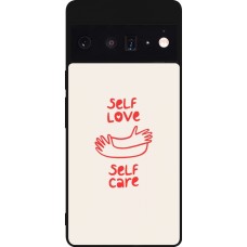 Google Pixel 6 Pro Case Hülle - Silikon schwarz Saint Valentines Day 26 Self love self care
