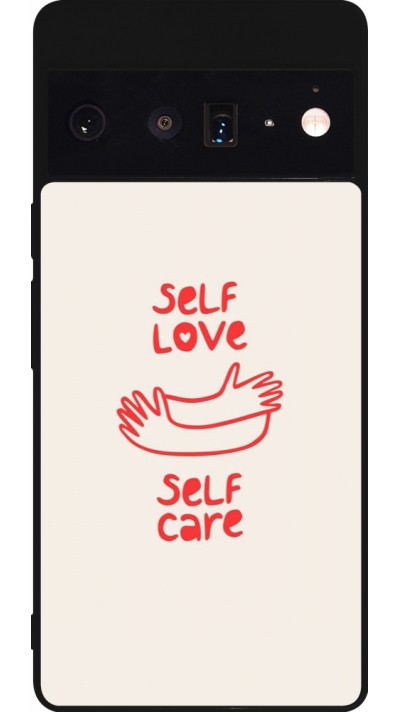 Coque Google Pixel 6 Pro - Silicone rigide noir Saint Valentines Day 26 Self love self care