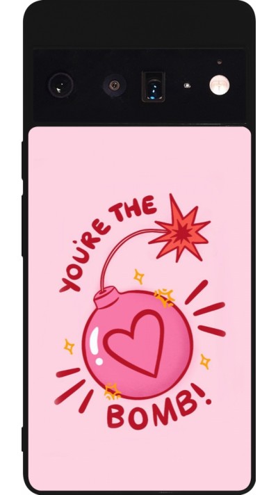 Coque Google Pixel 6 Pro - Silicone rigide noir Saint Valentines Day 26 You are the bomb