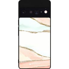 Google Pixel 6 Pro Case Hülle - Silikon schwarz Shimmering Orange
