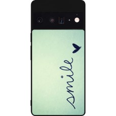 Google Pixel 6 Pro Case Hülle - Silikon schwarz Smile