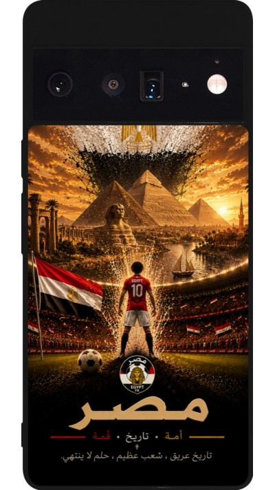 Google Pixel 6 Pro Case Hülle - Silikon schwarz Fussball Ägypten splash 2026
