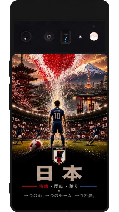 Google Pixel 6 Pro Case Hülle - Silikon schwarz Fussball Japan splash 2026