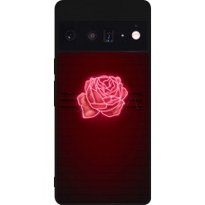 Google Pixel 6 Pro Case Hülle - Silikon schwarz Spring 23 neon rose