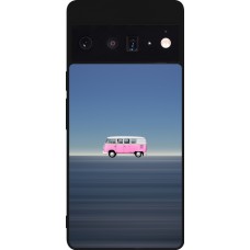 Google Pixel 6 Pro Case Hülle - Silikon schwarz Spring 23 pink bus