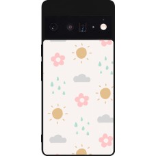 Google Pixel 6 Pro Case Hülle - Silikon schwarz Spring 23 weather