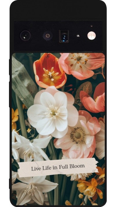 Coque Google Pixel 6 Pro - Silicone rigide noir Full Bloom Spring 2026
