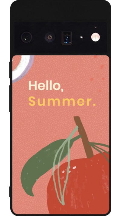 Google Pixel 6 Pro Case Hülle - Silikon schwarz Summer 2025 Hello summer