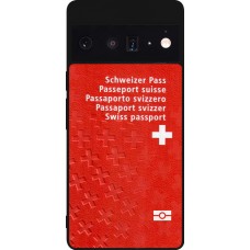 Google Pixel 6 Pro Case Hülle - Silikon schwarz Swiss Passport