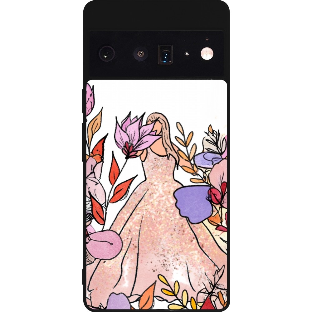Google Pixel 6 Pro Case Hülle - Silikon schwarz Taylor Swift Sketch - White