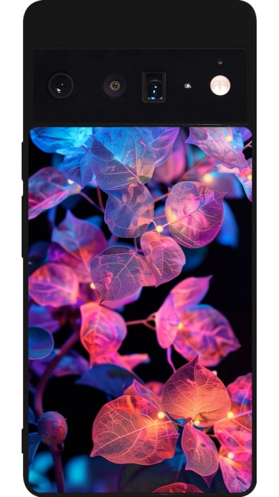 Coque Google Pixel 6 Pro - Silicone rigide noir Artificial vegetation 2025