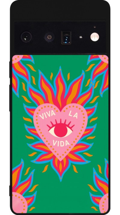 Google Pixel 6 Pro Case Hülle - Silikon schwarz Viva la vida 2026