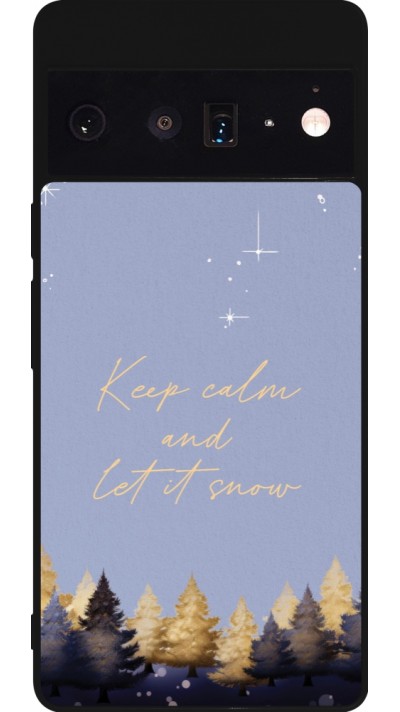 Google Pixel 6 Pro Case Hülle - Silikon schwarz Winter 25 Winter illustration of trees
