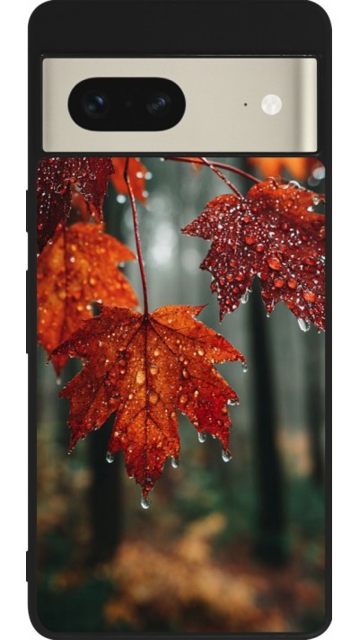 Google Pixel 7 Case Hülle - Silikon schwarz Autumn 25 Rain